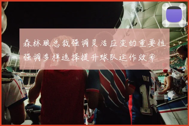 森林狼总裁强调灵活应变的重要性强调多样选择提升球队运作效率